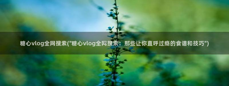 芭乐糖心vlog污：糖心vlog全网搜索(\