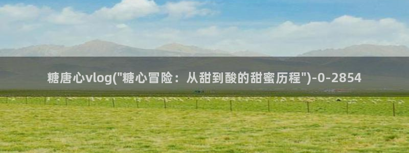 糖心VLOG星辰：糖唐心vlog(\