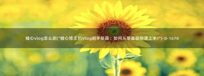 糖心vlog芭芭拉小姐：糖心vlog怎么